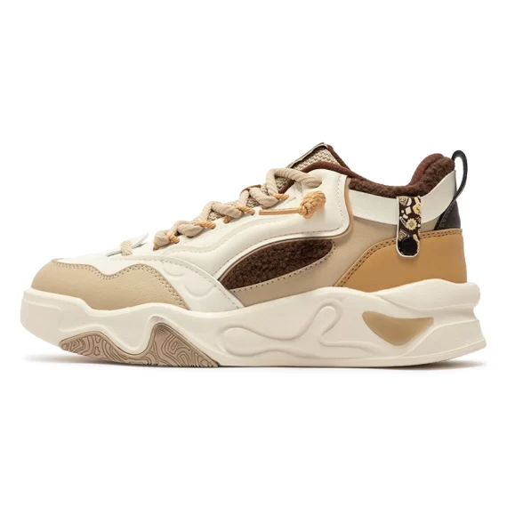 Women's Plush Casual Shoes – High-Top Cotton Footwear with Wear-Resistant Non-Slip Rubber Sole for Warmth